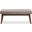 Baxton Studio Elia Mid-Century Modern Walnut Wood Light Grey Fabric Button-Tufted Bench