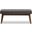 Baxton Studio Elia Mid-Century Modern Walnut Wood Dark Grey Fabric Button-Tufted Bench