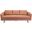 79 Inch Faux Leather Sofa with Black Legs In Brown