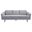 79 Inch Polyester Sofa with Black Legs In Gray