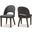 Baxton Studio Wesley Mid-Century Modern Dark Grey Fabric Upholstered Walnut Finished Wood Dining Chair (Set Of 2)