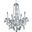 7955d21c GtRc Verona 21" Chrome 5 Light Chandelier With Golden Teak Royal Cut Crystal Trim
