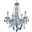 7955d21cRc Verona 21" Chrome 5 Light Chandelier With Clear Royal Cut Crystal Trim