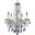 7955d21gRc Verona 21" Gold 5 Light Chandelier With Clear Royal Cut Crystal Trim