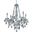 7956d24c GtRc Verona 24" Chrome 6 Light Chandelier With Golden Teak Royal Cut Crystal Trim
