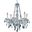7956d24cRc Verona 24" Chrome 6 Light Chandelier With Clear Royal Cut Crystal Trim
