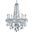 7958d28cRc Verona 28" Chrome 8 Light Chandelier With Clear Royal Cut Crystal Trim