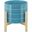 8 Inch Striped Planter With Wood Stand In Skyblue