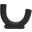 8 Inch U-Shaped Vase With Base In Black