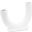 8 Inch U-Shaped Vase With Base In White