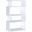 Emelle 4-tier Bookcase White and Clear