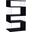 Emelle 4-tier Bookcase Black and Clear
