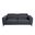 83 Inch Italian Leather USB Reclining Sofa with Black Legs In Gray