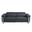 83 Inch Italian Leather USB Reclining Sofa with Silver Legs In Dark Gray