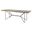 84 Inch Solid Wood and Metal Trestle Base Dining Table In Black and Natural
