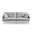 85 Inch Polyester Blend Convertible Futon Sleeper Sofa and Toss Pillows with Silver Legs In Light Gray