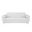 89 Inch Italian Leather Sofa with Silver Legs In White
