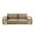 90 Inch Velvet Sofa with Gold Legs In Beige