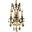 Rosalia 13" French Gold 3 Light Pendant With Golden Teak Royal Cut Crystal Trim