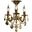 Rosalia 13" French Gold 3 Light Flush Mount With Golden Teak Royal Cut Crystal Trim
