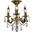 Rosalia 13" French Gold 3 Light Flush Mount With Clear Royal Cut Crystal Trim