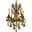Rosalia 17" French Gold 4 Light Pendant With Golden Teak Royal Cut Crystal Trim