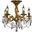 Rosalia 18" French Gold 5 Light Flush Mount With Clear Royal Cut Crystal Trim
