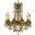 Rosalia 28" French Gold 10 Light Chandelier With Golden Teak Royal Cut Crystal Trim