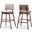 Baxton Studio Colton Mid-Century Modern Light Gray Fabric Upholstered And Walnut-Finished Wood Bar Stool Set Of 2