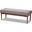 Baxton Studio Arvid Mid-Century Modern Gray Fabric Upholstered Wood Dining Bench