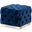 Baxton Studio Avara Glam And Luxe Royal Blue Velvet Fabric Upholstered Gold Finished Button Tufted Ottoman