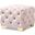 Baxton Studio Avara Glam And Luxe Light Pink Velvet Fabric Upholstered Gold Finished Button Tufted Ottoman