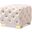 Baxton Studio Avara Glam And Luxe Light Beige Velvet Fabric Upholstered Gold Finished Button Tufted Ottoman