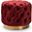 Baxton Studio Valeria Glam Burgundy Red Velvet Fabric Upholstered Gold-Finished Button Tufted Ottoman