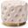 Baxton Studio Valeria Glam Light Beige Velvet Fabric Upholstered Gold-Finished Button Tufted Ottoman