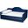 Baxton Studio Perry Modern and Contemporary Royal Blue Velvet Fabric Upholstered and Button Tufted Queen Size Daybed with Trundle