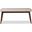 Baxton Studio Flora Mid-Century Modern Light Grey Fabric Upholstered Walnut Finished Wood Dining Bench