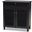 Baxton Studio Coolidge Modern and Contemporary Dark Grey Finished 4-Shelf Wood Shoe Storage Cabinet with Drawer