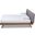 Baxton Studio Brita Mid-Century Modern Grey Fabric Upholstered Walnut Finished Wood King Size Bed