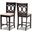 Baxton Studio Lenoir Modern And Contemporary Sand Fabric Upholstered Espresso Brown Finished Wood Counter Height Pub Chair Set Of 2
