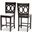 Baxton Studio Lenoir Modern And Contemporary Gray Fabric Upholstered Espresso Brown Finished Wood Counter Height Pub Chair Set Of 2