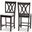 Baxton Studio Reneau Modern And Contemporary Gray Fabric Upholstered Espresso Brown Finished Wood Counter Height Pub Chair Set Of 2