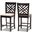 Baxton Studio Caron Modern And Contemporary Sand Fabric Upholstered Espresso Brown Finished Wood Counter Height Pub Chair Set Of 2