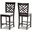 Baxton Studio Caron Modern And Contemporary Gray Fabric Upholstered Espresso Brown Finished Wood Counter Height Pub Chair Set Of 2