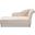 Baxton Studio Emeline Modern and Contemporary Beige Fabric Upholstered Oak Finished Chaise Lounge