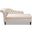 Baxton Studio Florent Modern and Contemporary Beige Fabric Upholstered Black Finished Chaise Lounge