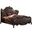 Acme Versailles Queen Bed in D.Brown PU/Cherry Oak