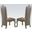 Acme Versailles Side Chair in Vintage Gray PU/Fabric and Bone White (Set of 2)