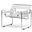 Baxton Studio Jericho Cream Leather Mid-Century Modern Accent Chair