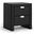 Baxton Studio Frey Black Upholstered Modern Nightstand